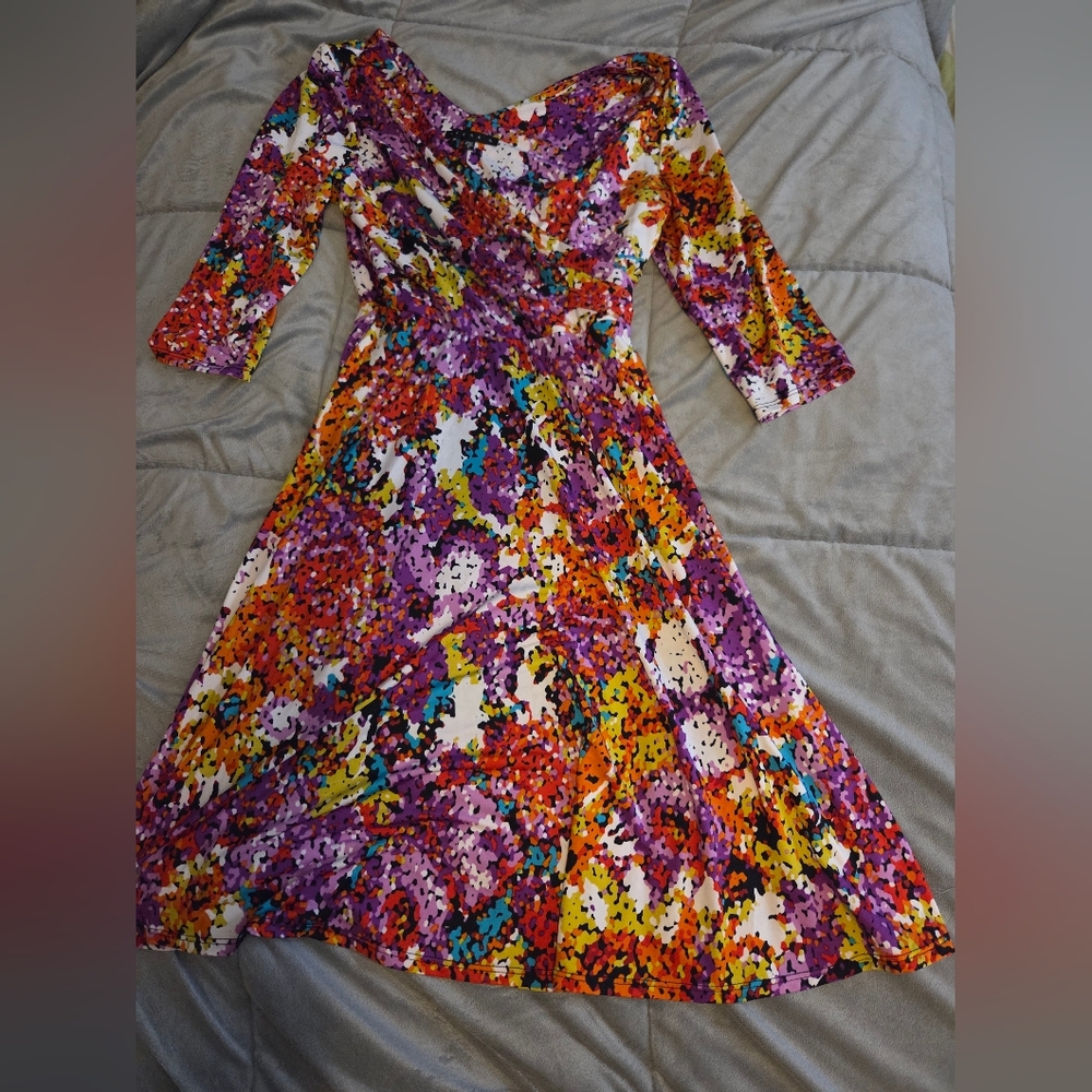 Tiana B. Multicolor Long Sleeve Dress